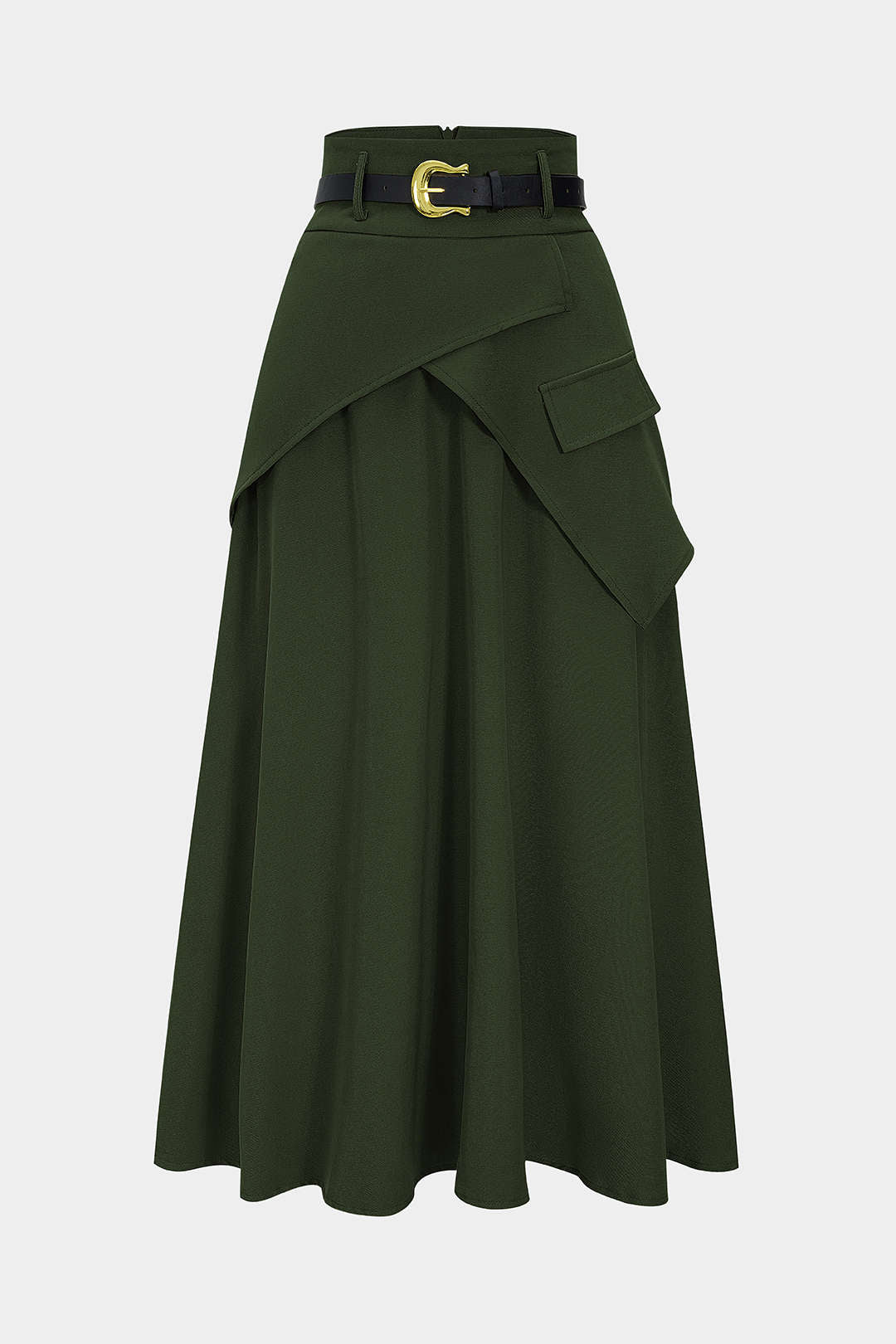 Women’s Belted Asymmetrical Skirt
