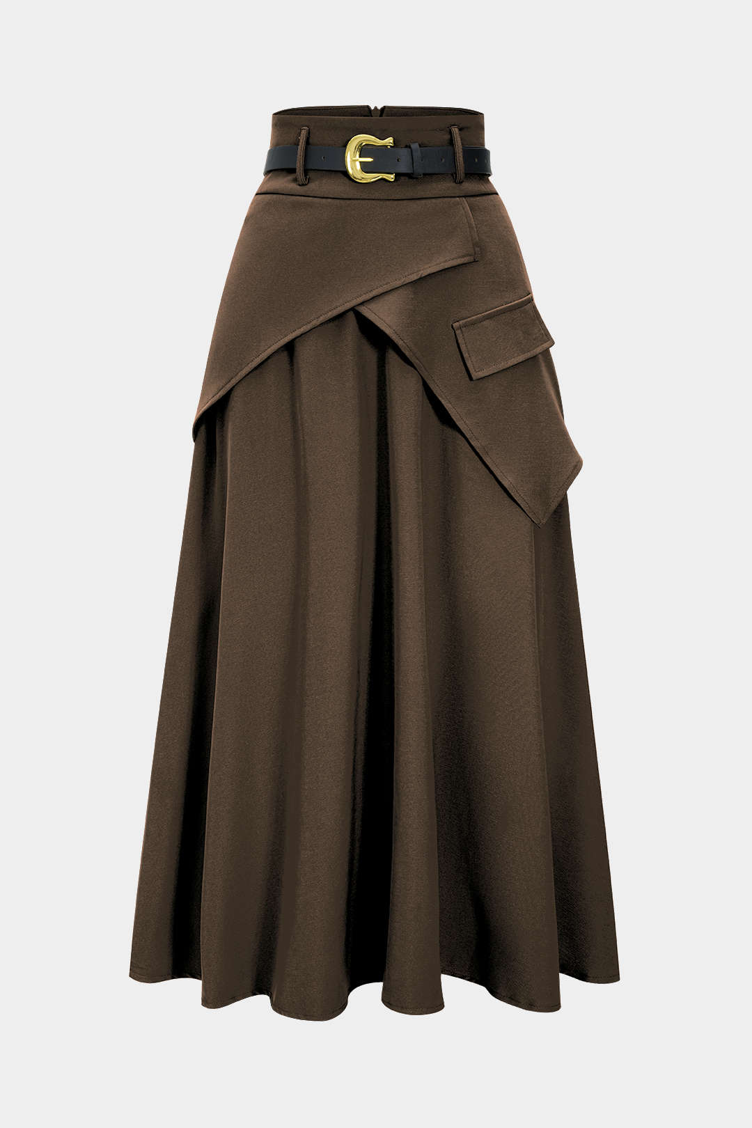 Women’s Belted Asymmetrical Skirt
