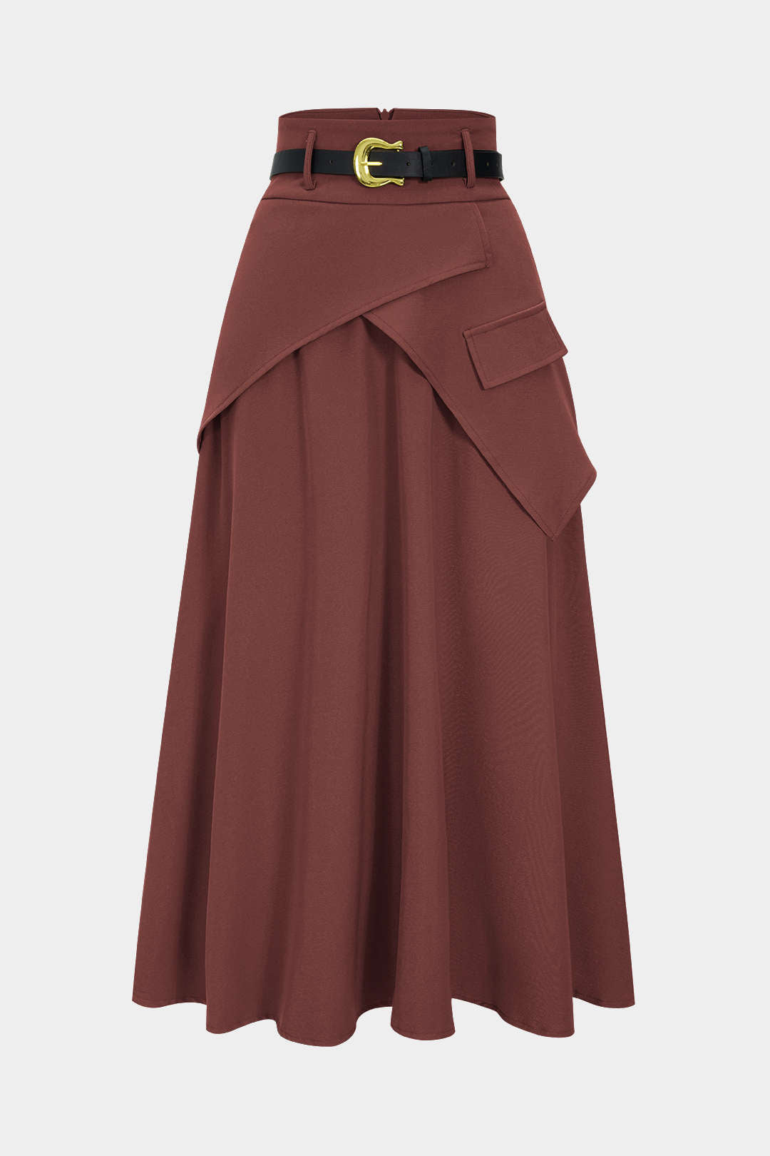 Women’s Belted Asymmetrical Skirt