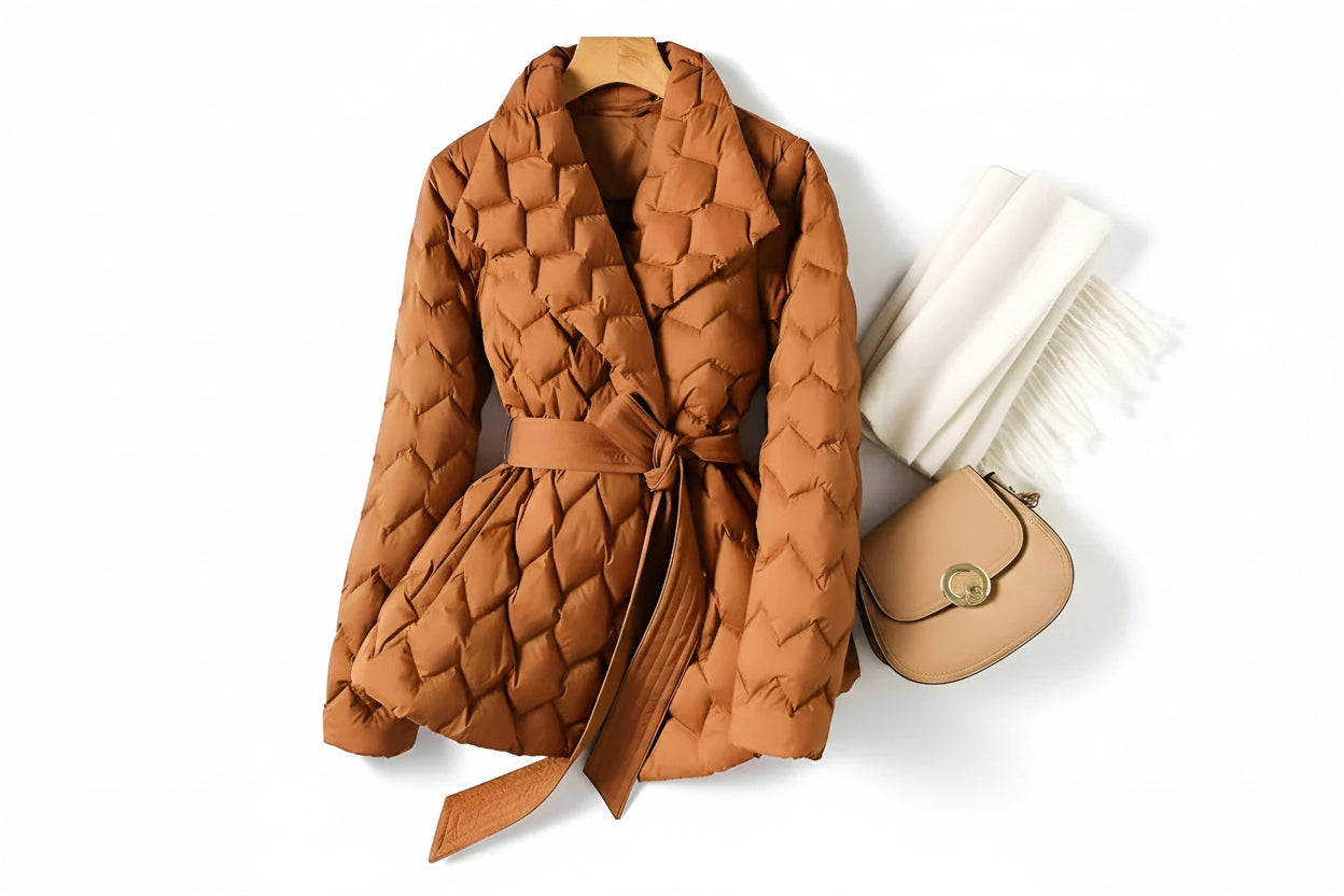 Women’s Belted Puffer Jacket