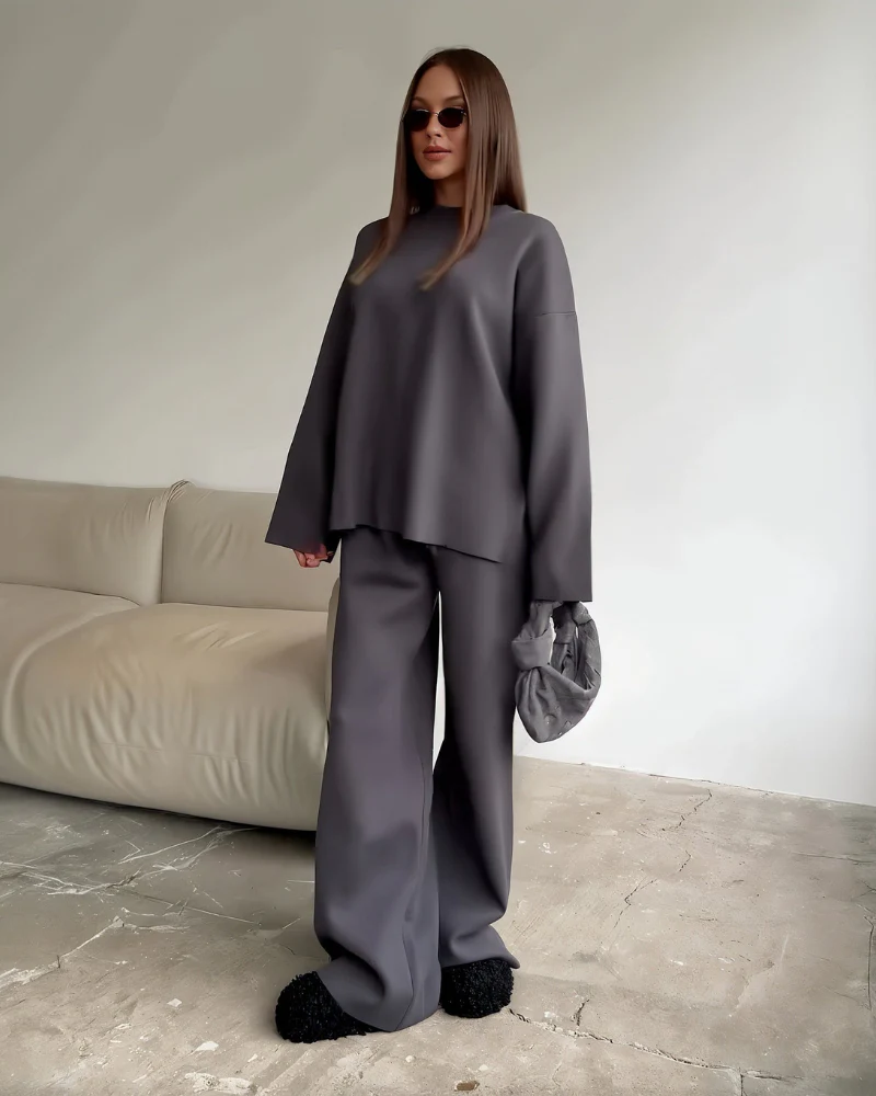 Women’s Casual Knitted Trouser Set