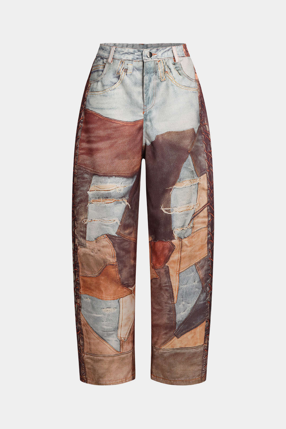 Women’s Color-Block Wide-Leg Trousers