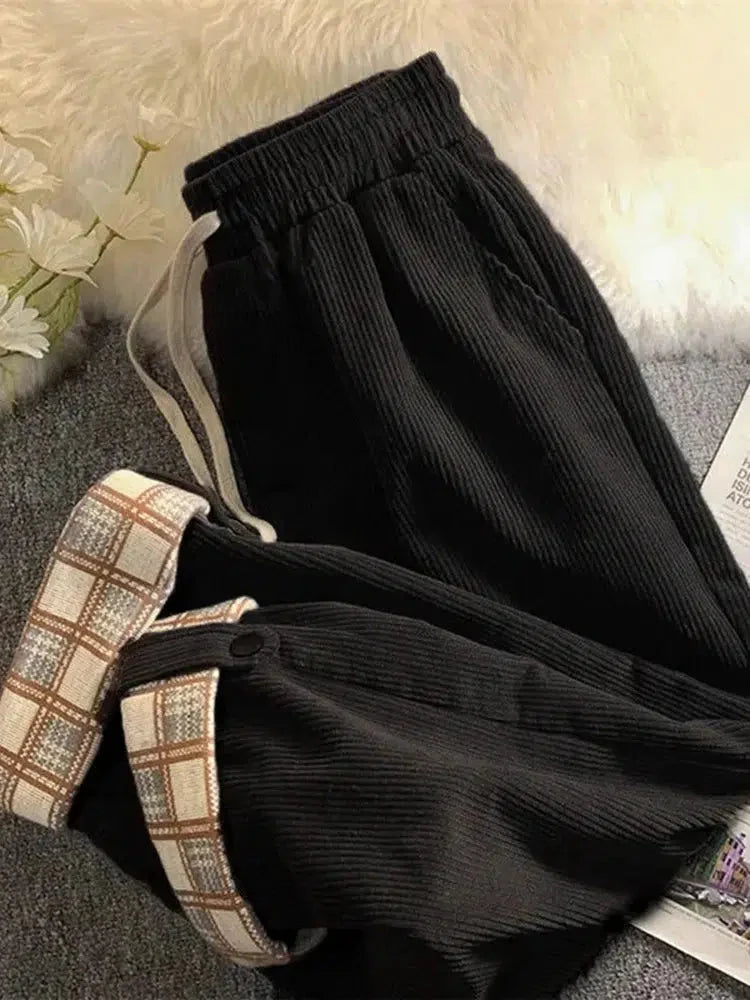 Women’s Corduroy Pants with Drawstring Waist