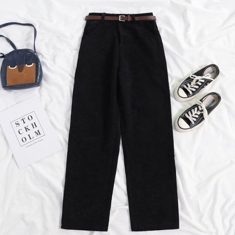 Women’s Corduroy Pants with Wide Legs