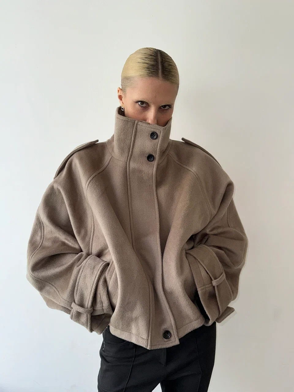 Women’s Cotton-Blend Lapel Jacket