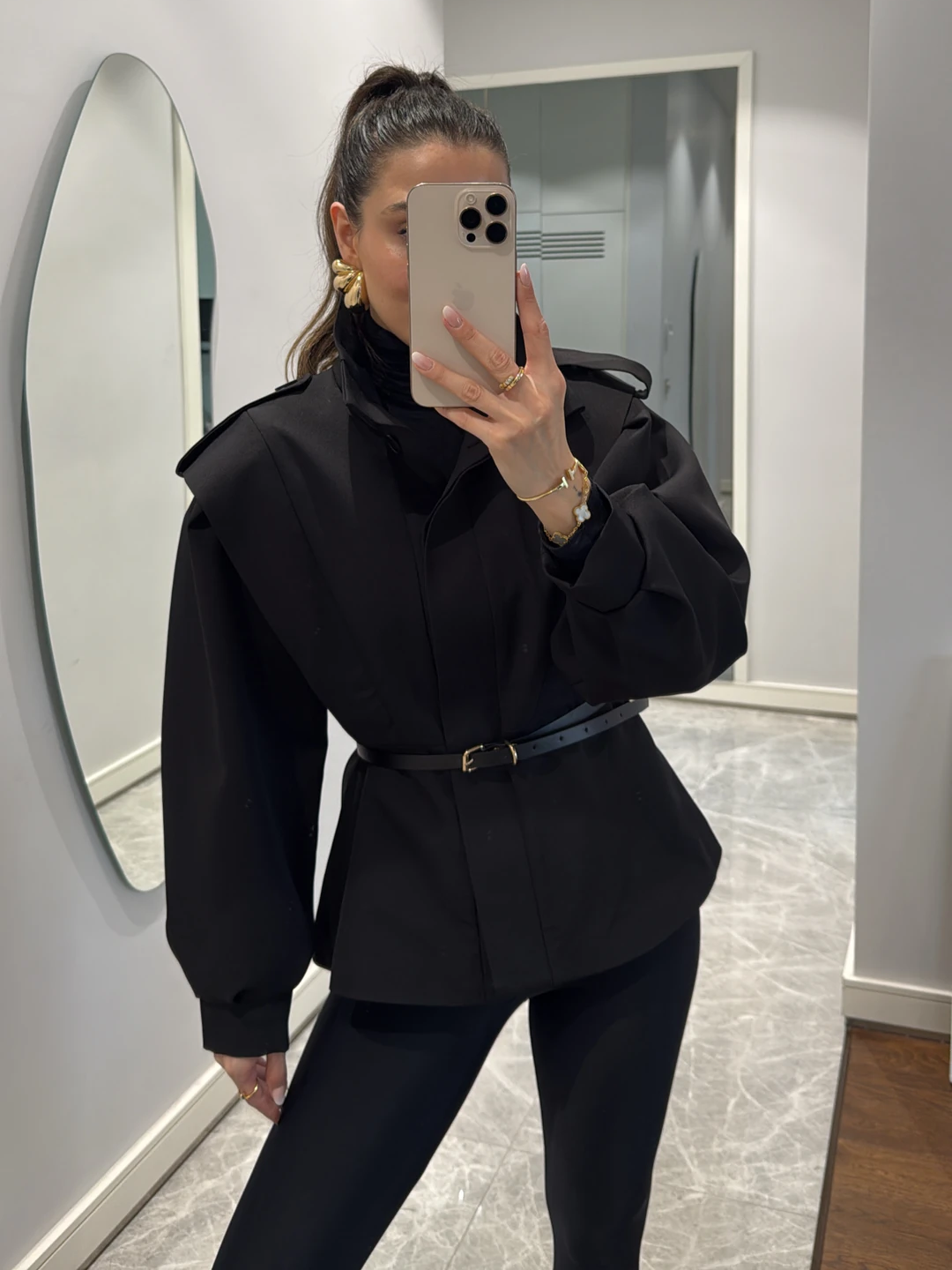 Women’s Cotton-Blend Trench Coat
