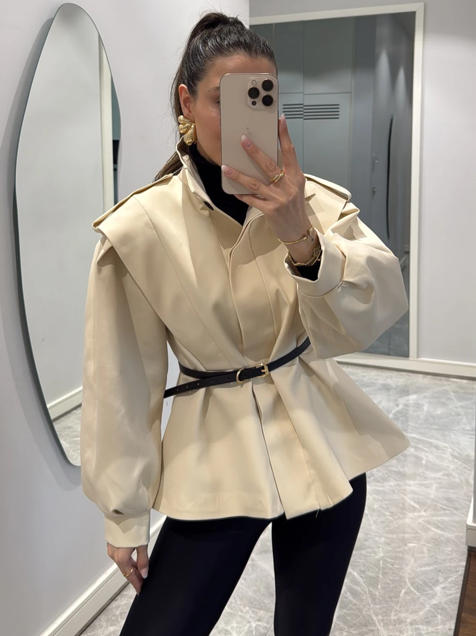 Women’s Cotton-Blend Trench Coat