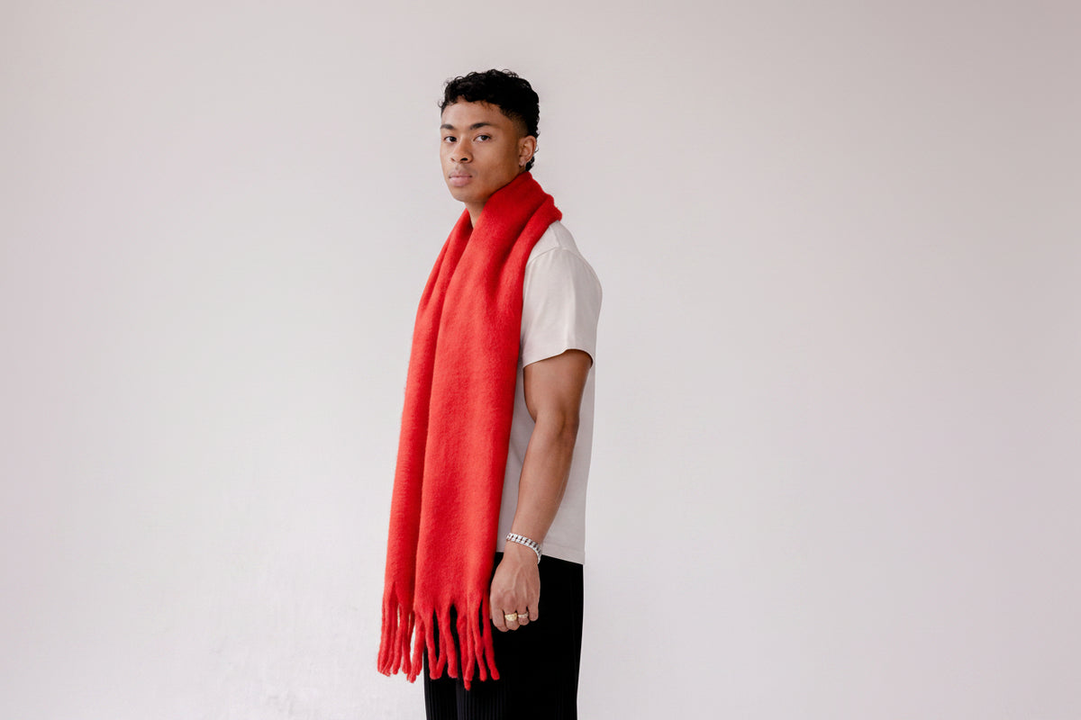 Crimson Red Scarf