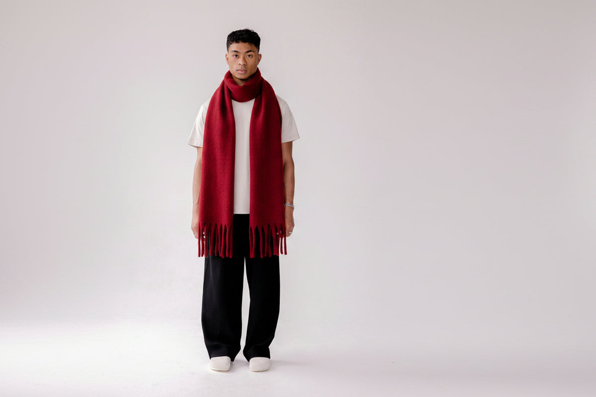 Crimson Red Scarf