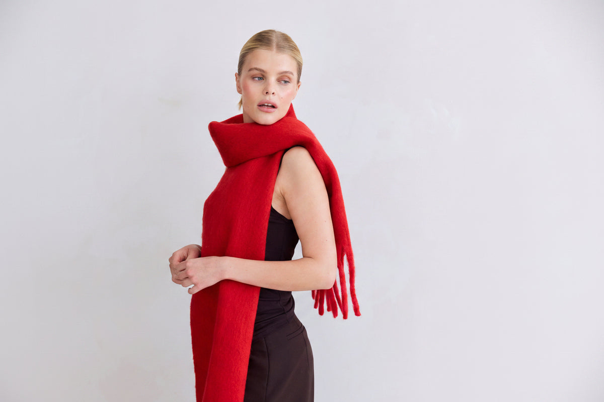 Crimson Red Scarf