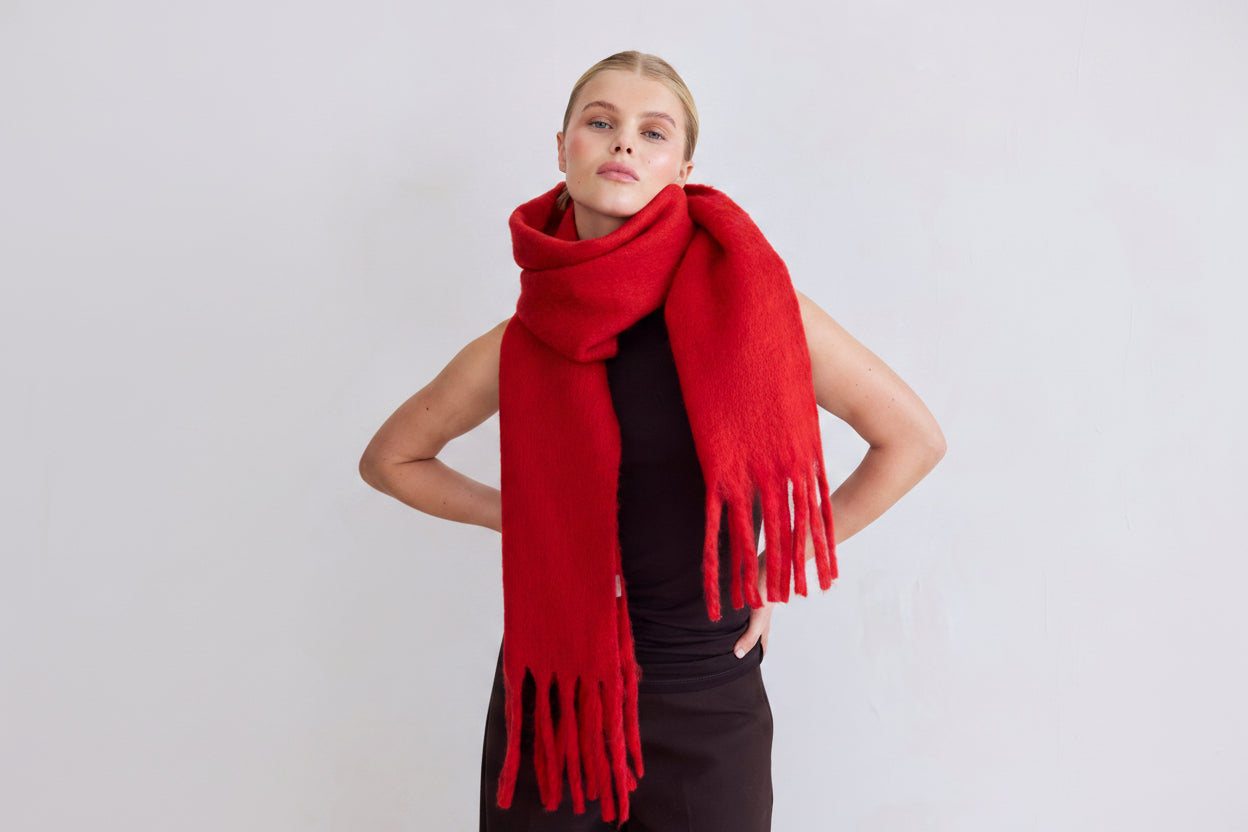 Crimson Red Scarf