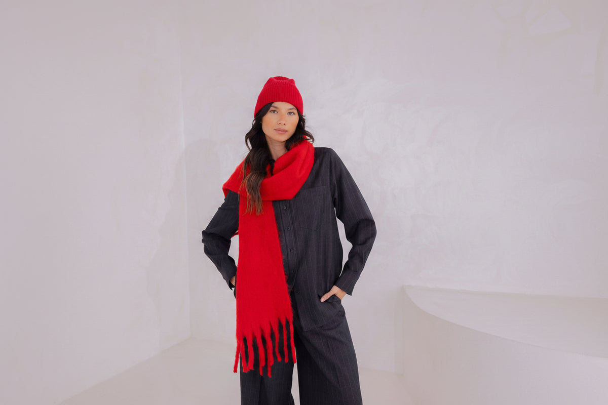 Crimson Red Scarf