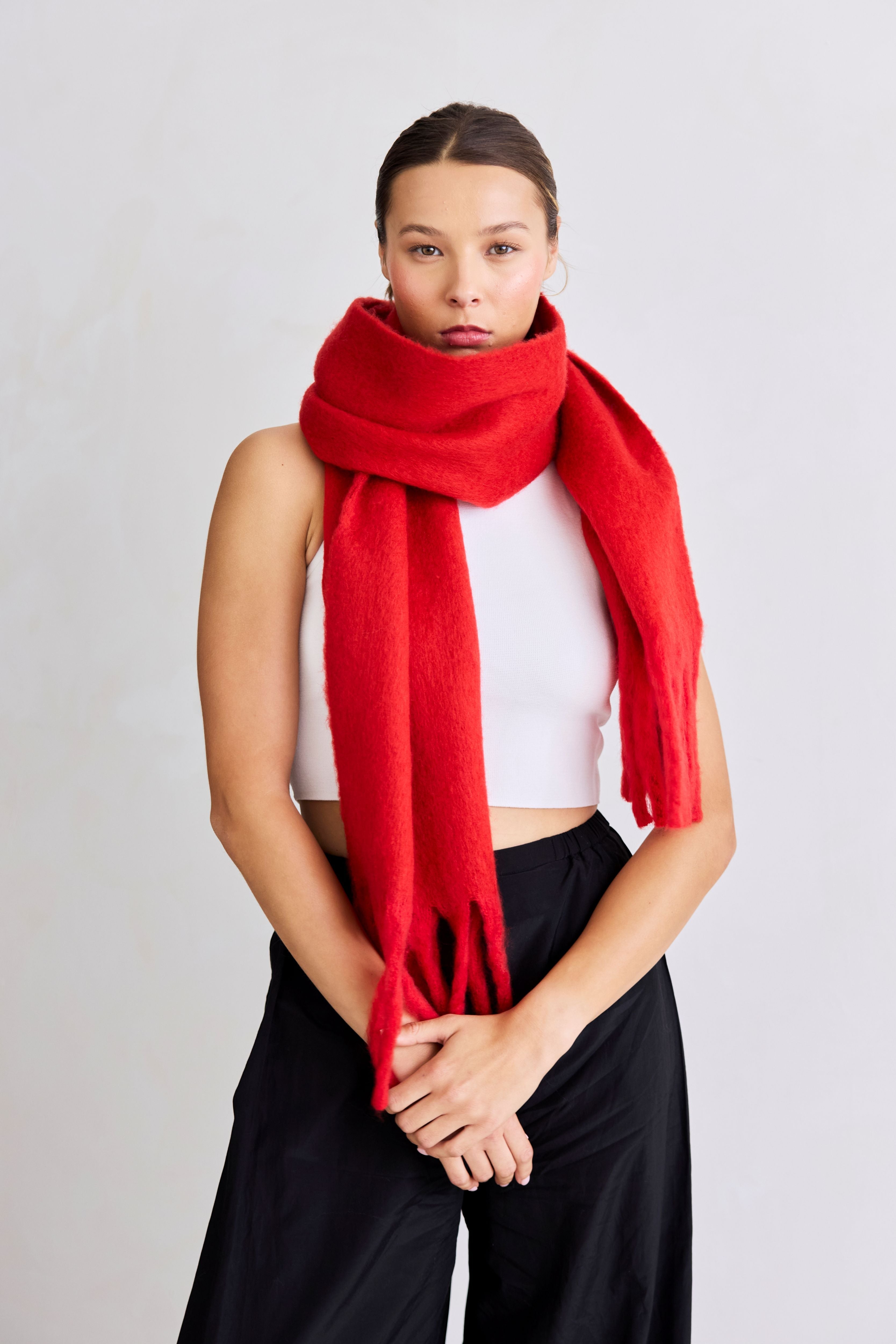 Crimson Red Scarf