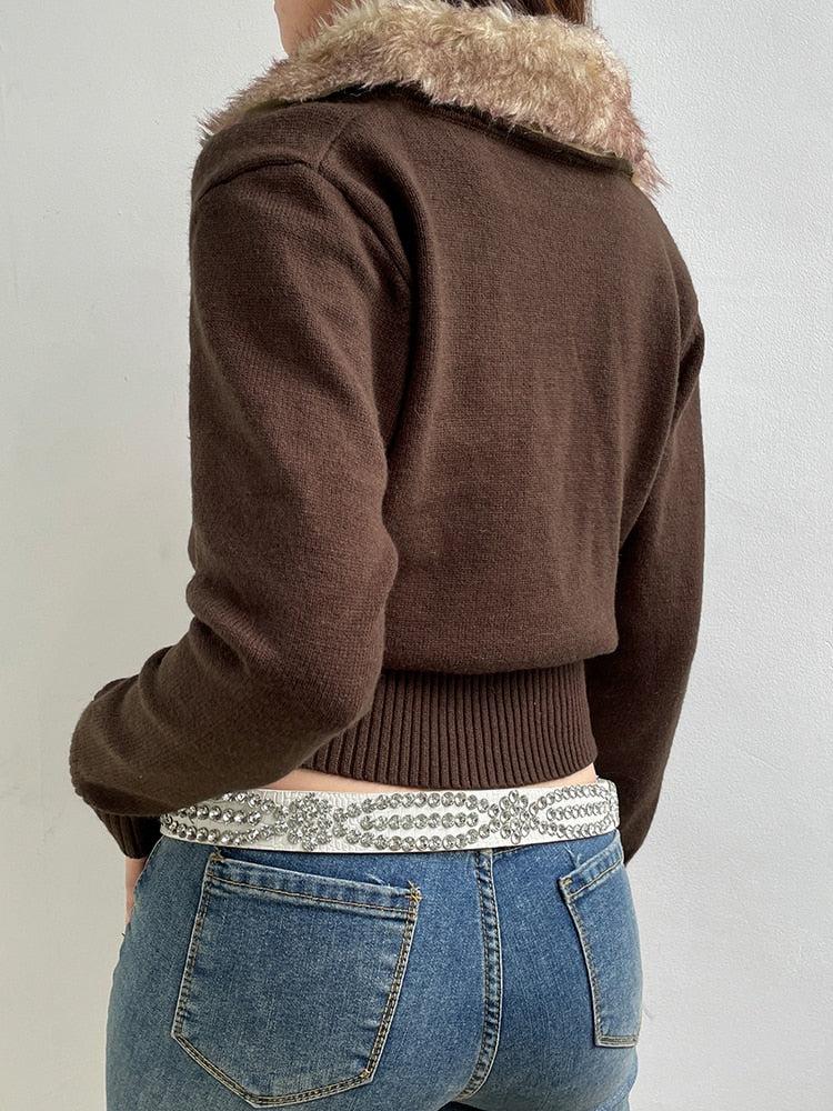 Women’s Cropped Zip-Up Cardigan
