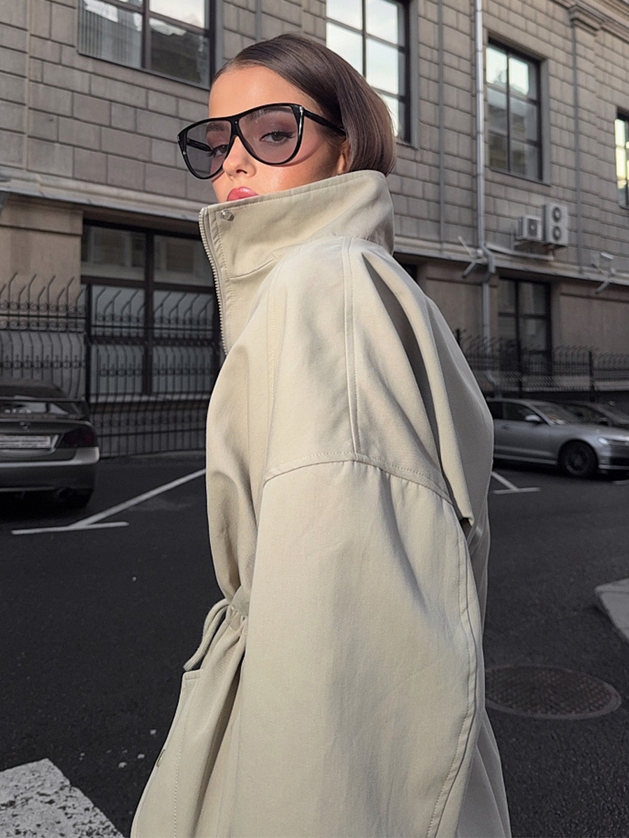 Women’s Drawstring Trench Coat