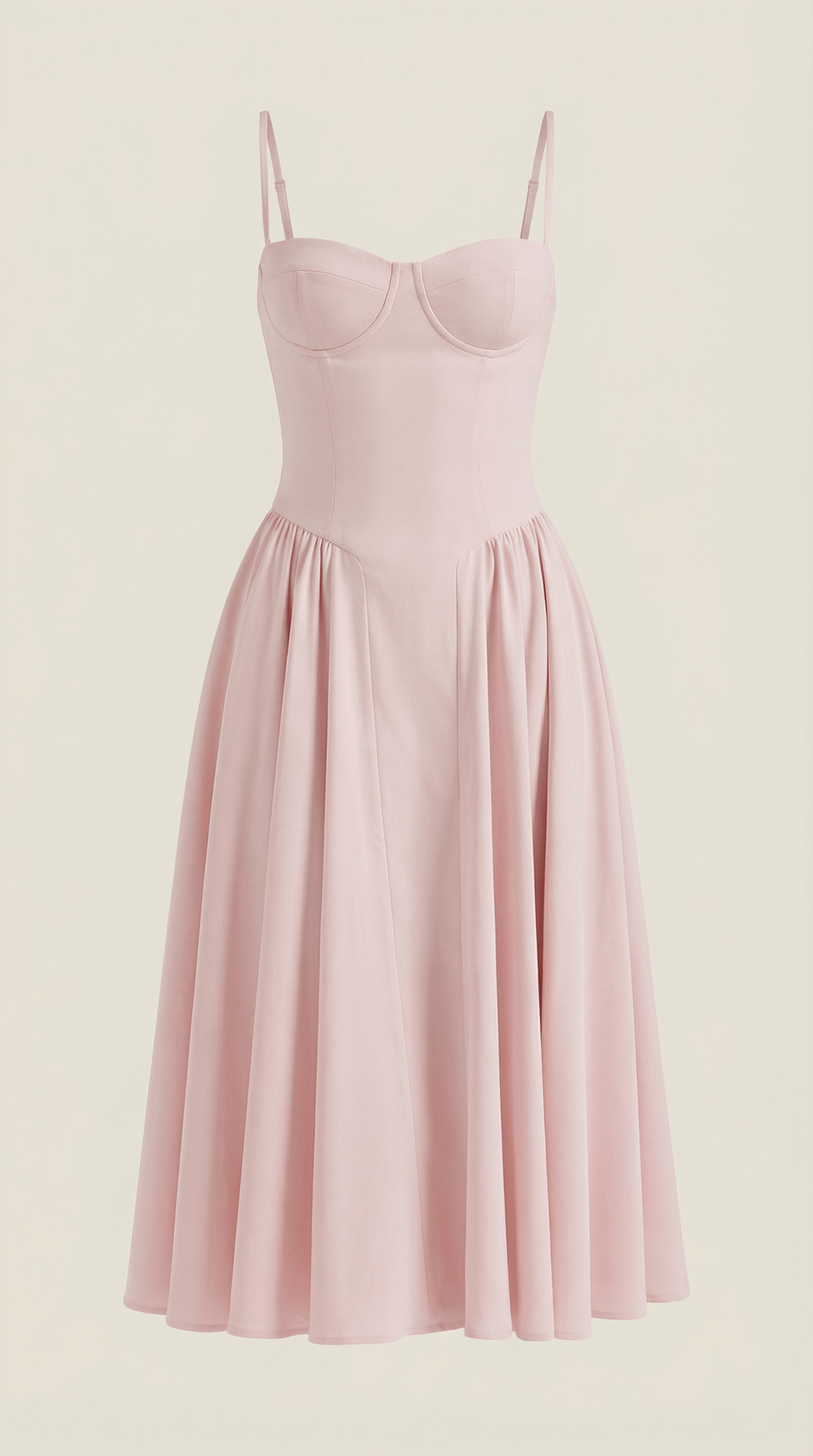 Women’s Floral Midi Dress with Spaghetti Straps