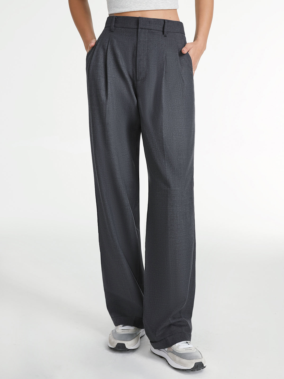 Women’s High-Waisted Straight-Leg Trousers