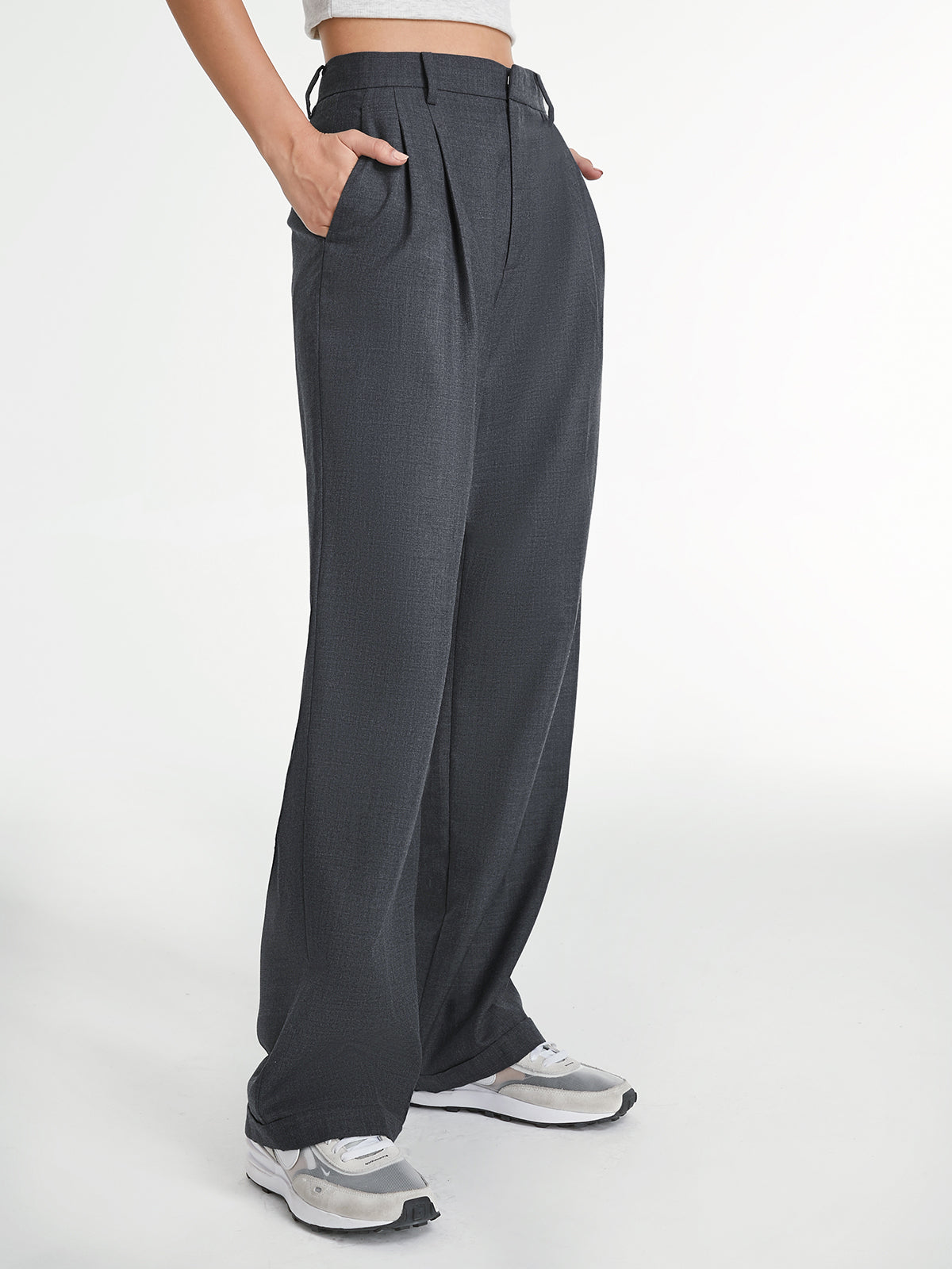 Women’s High-Waisted Straight-Leg Trousers