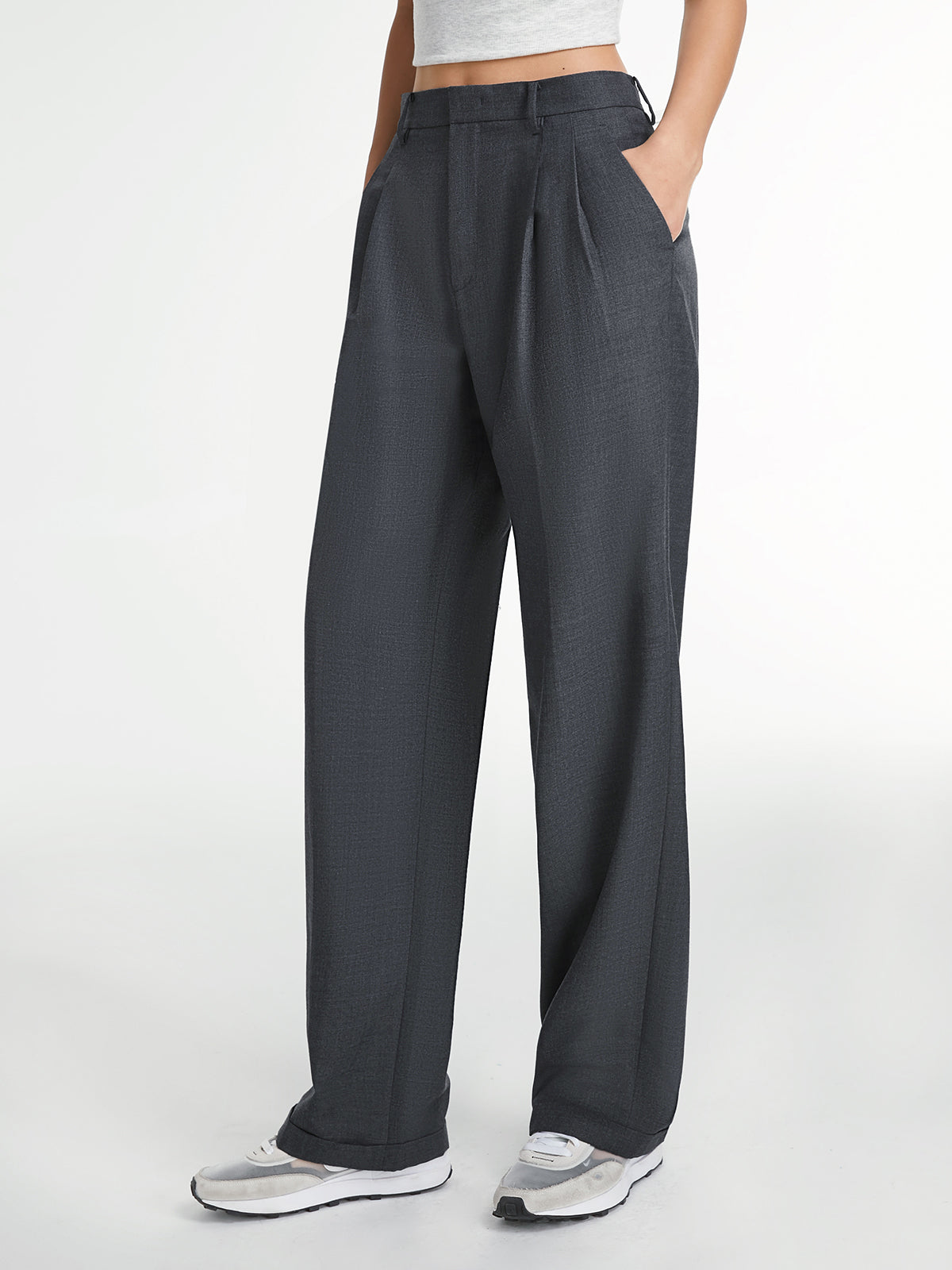 Women’s High-Waisted Straight-Leg Trousers