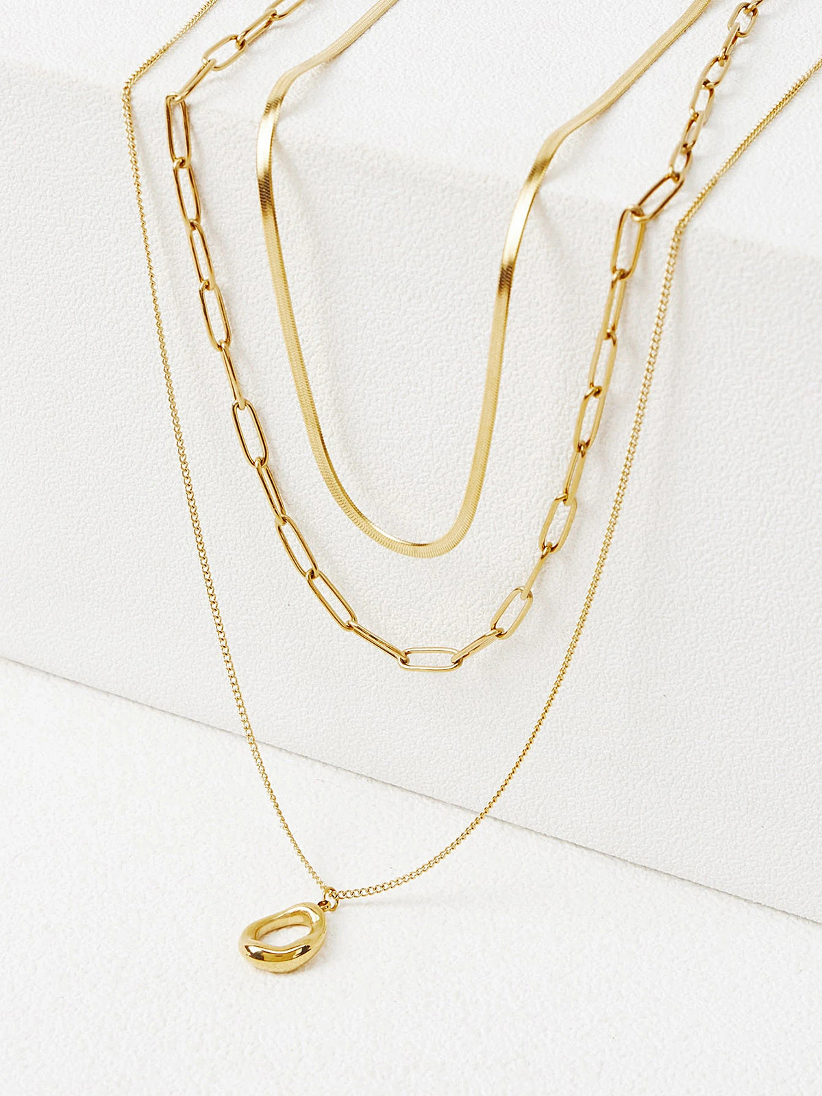 Women’s Layered Gold-Tone Necklace