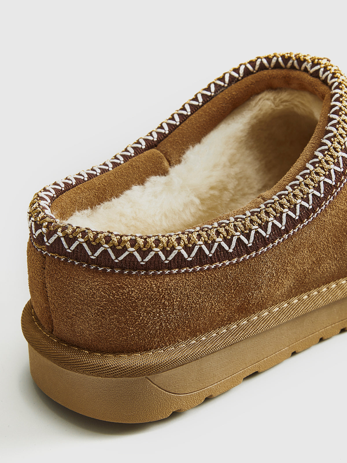 Women’s Leather Slippers with Rubber Sole