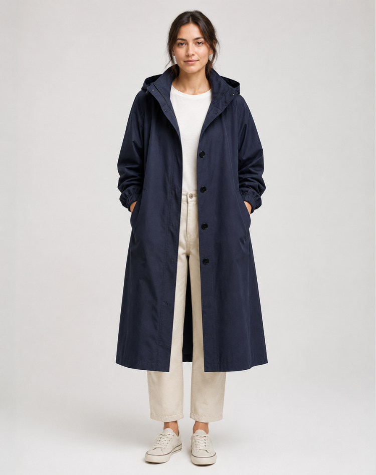 Women’s Lightweight Hooded Trench Coat