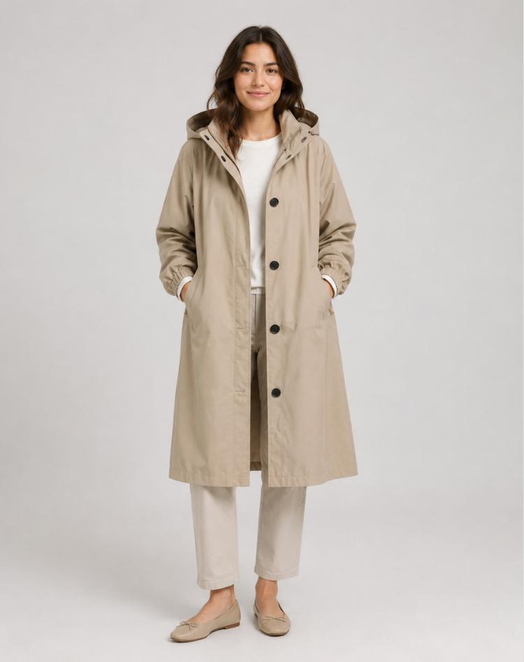 Women’s Lightweight Hooded Trench Coat