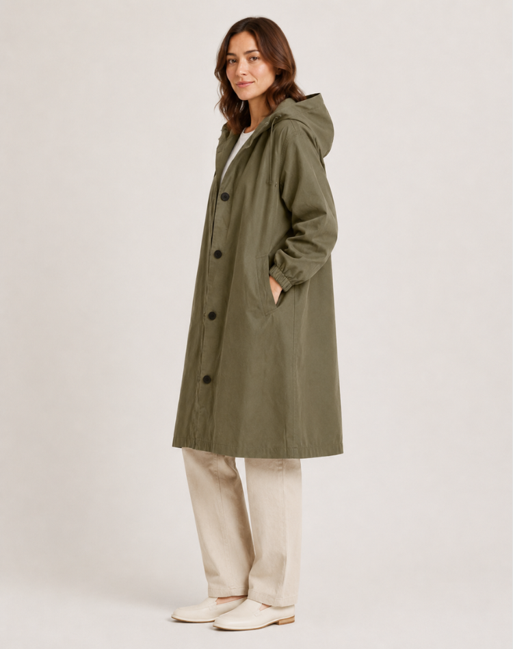 Women’s Lightweight Hooded Trench Coat