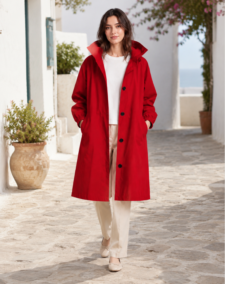 Women’s Lightweight Hooded Trench Coat
