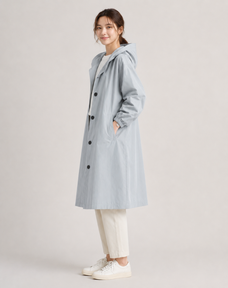 Women’s Lightweight Hooded Trench Coat
