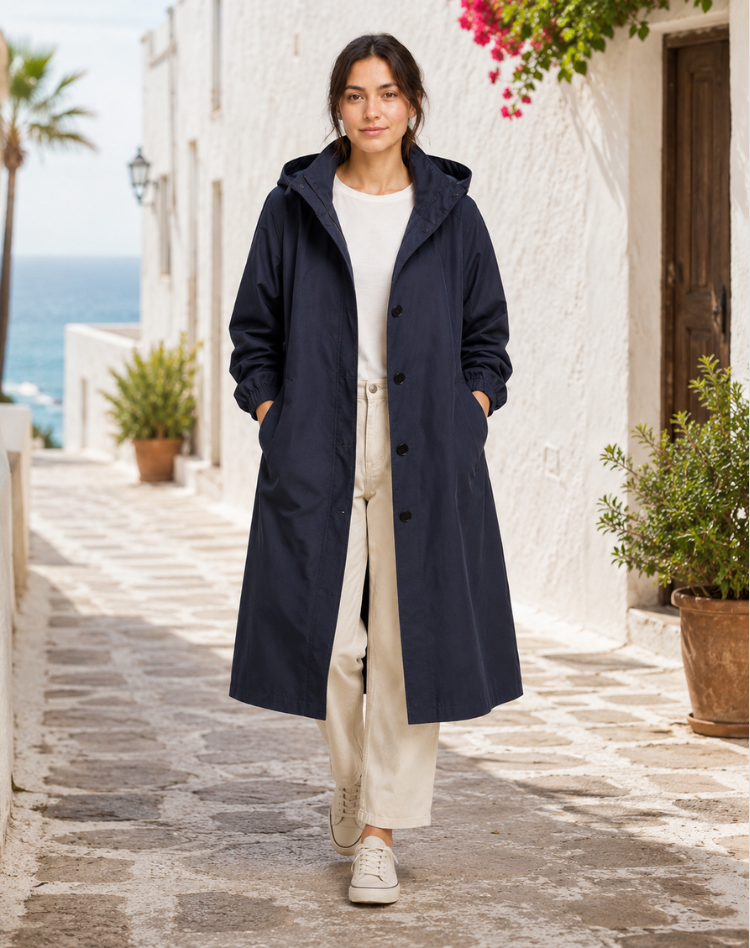 Women’s Lightweight Hooded Trench Coat