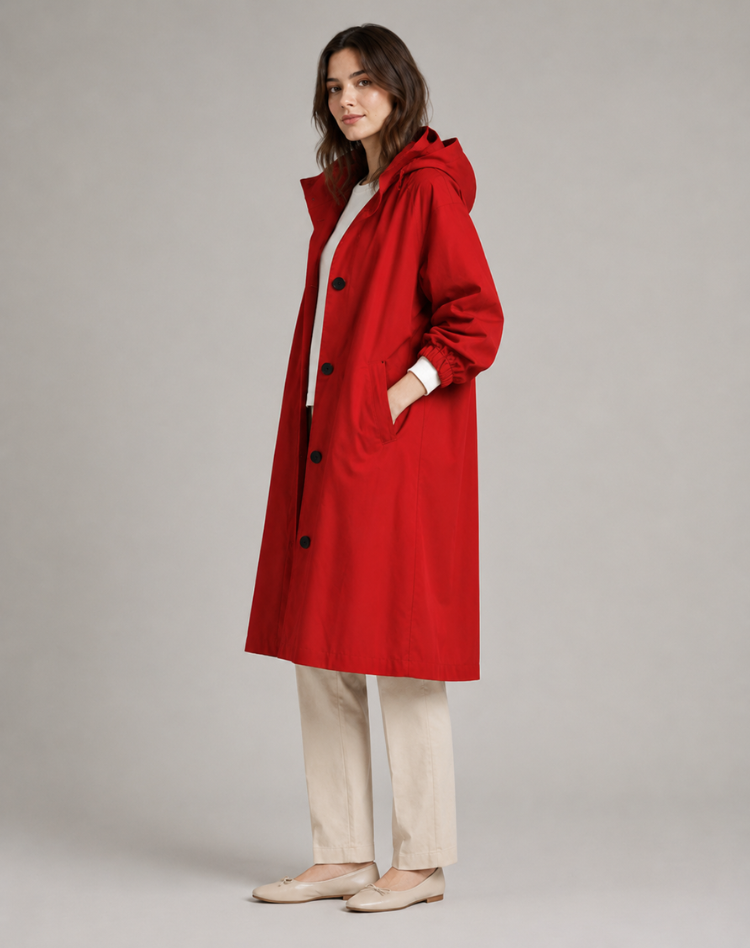 Women’s Lightweight Hooded Trench Coat
