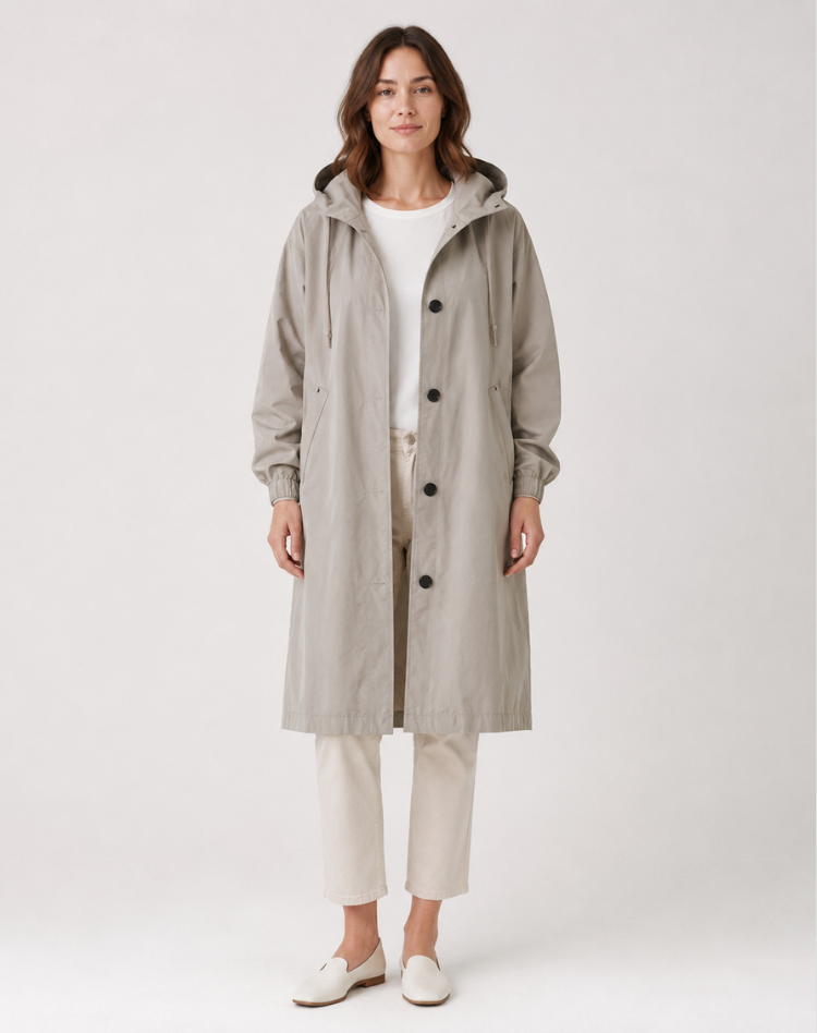 Women’s Lightweight Hooded Trench Coat