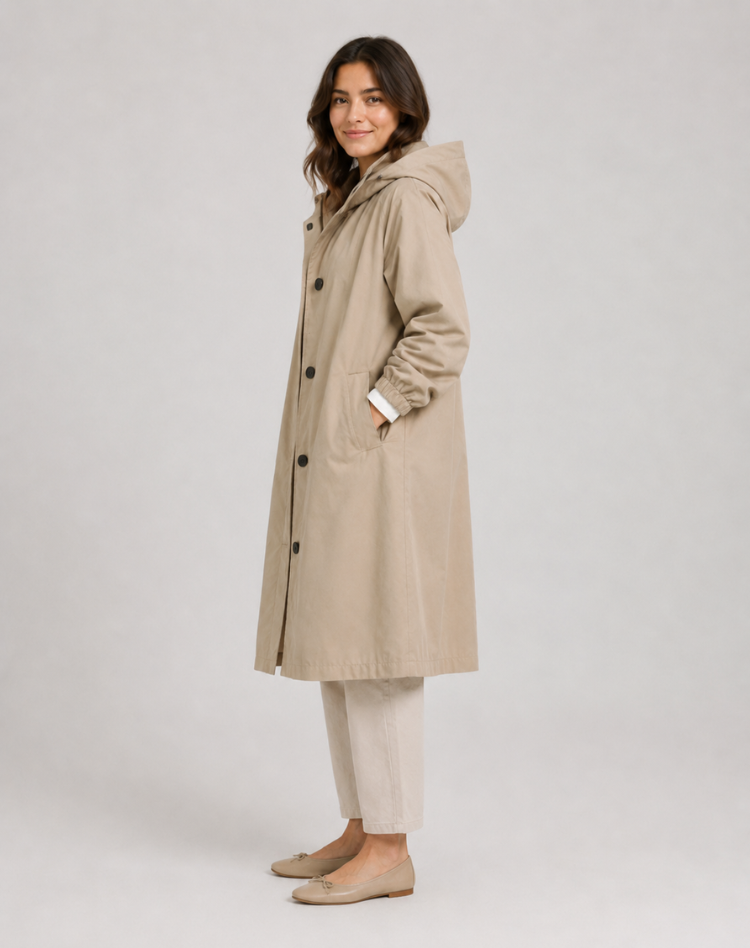 Women’s Lightweight Hooded Trench Coat