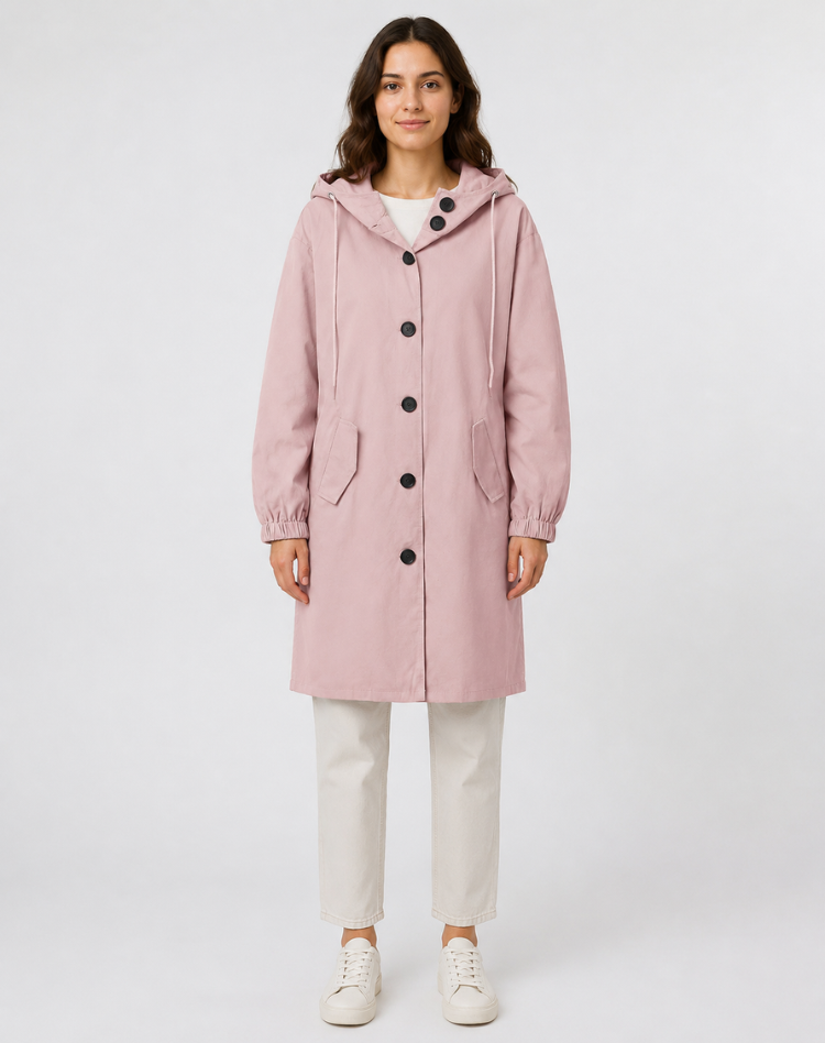 Women’s Lightweight Hooded Trench Coat