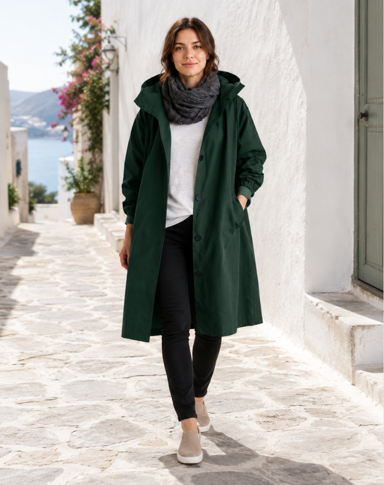 Women’s Lightweight Hooded Trench Coat