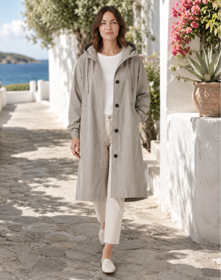 Women’s Lightweight Hooded Trench Coat