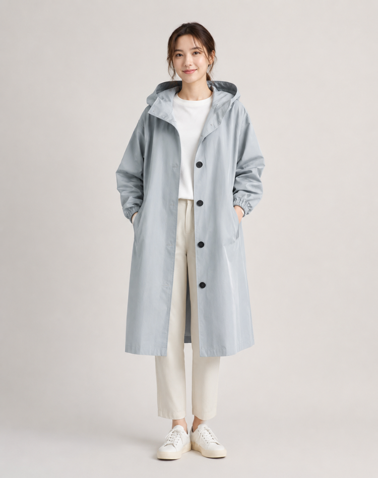 Women’s Lightweight Hooded Trench Coat