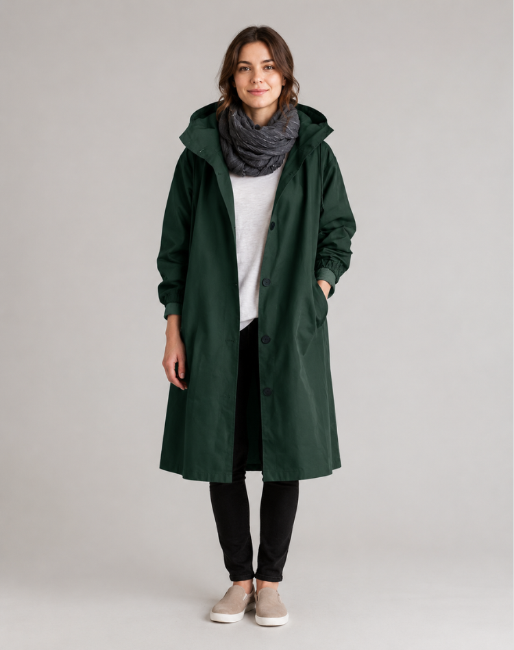 Women’s Lightweight Hooded Trench Coat