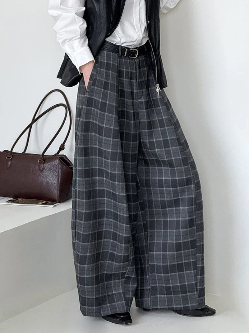 Women’s Plaid Pants Ultra-Wide