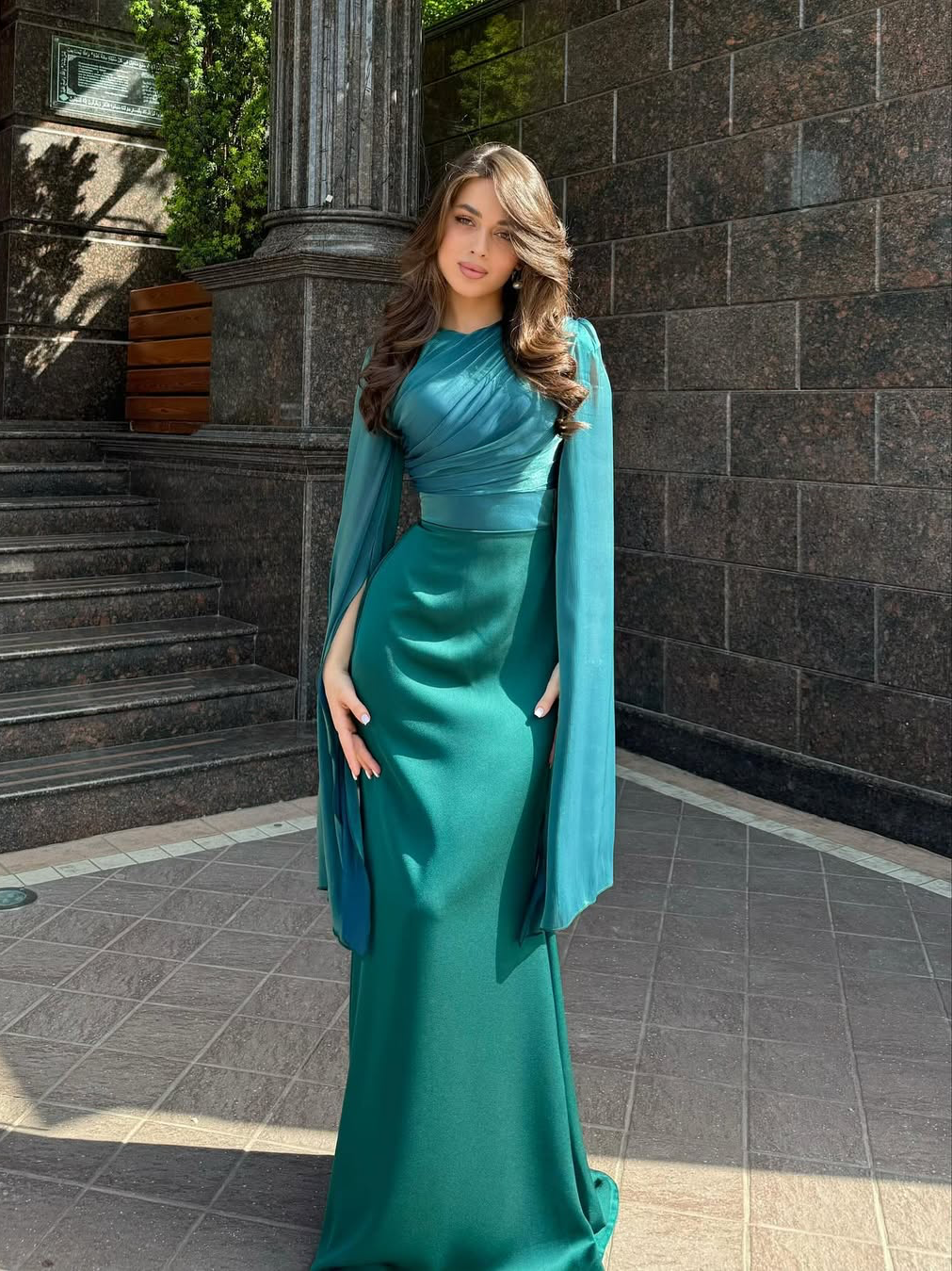 Women's Pleated Maxi Dress – Elegant Slim Fit Design