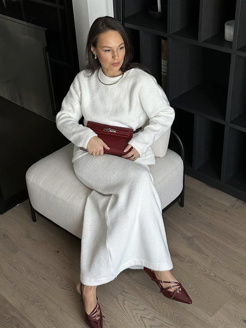 Women’s Relaxed Knitted Trouser Set