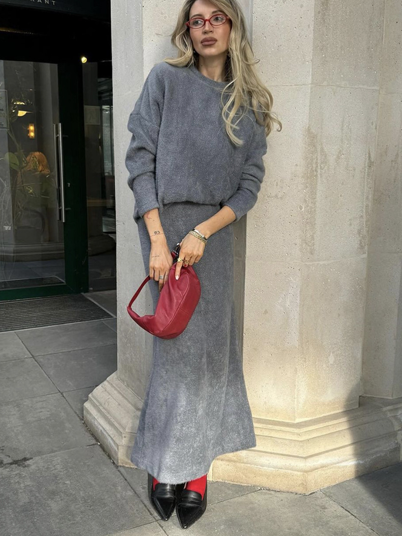 Women’s Relaxed Knitted Trouser Set