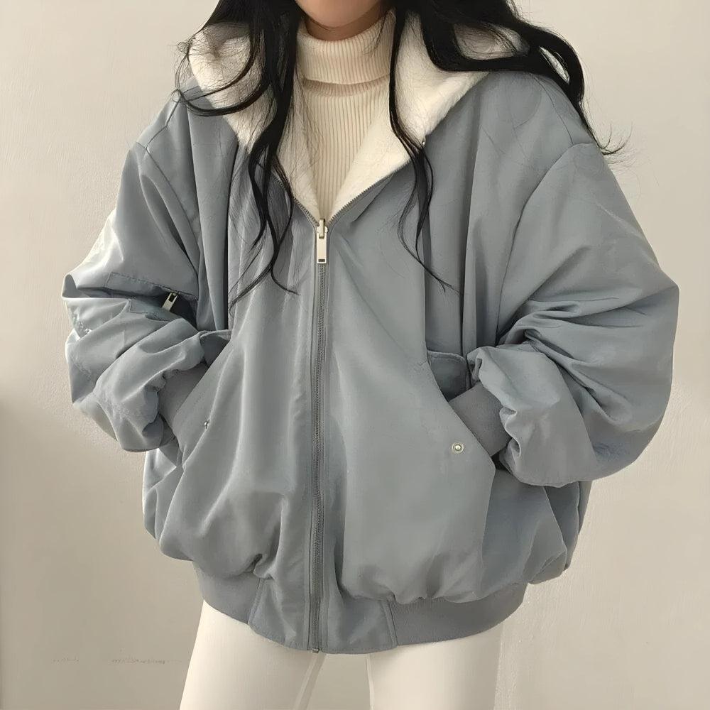 Women’s Reversible Hooded Teddy Jacket