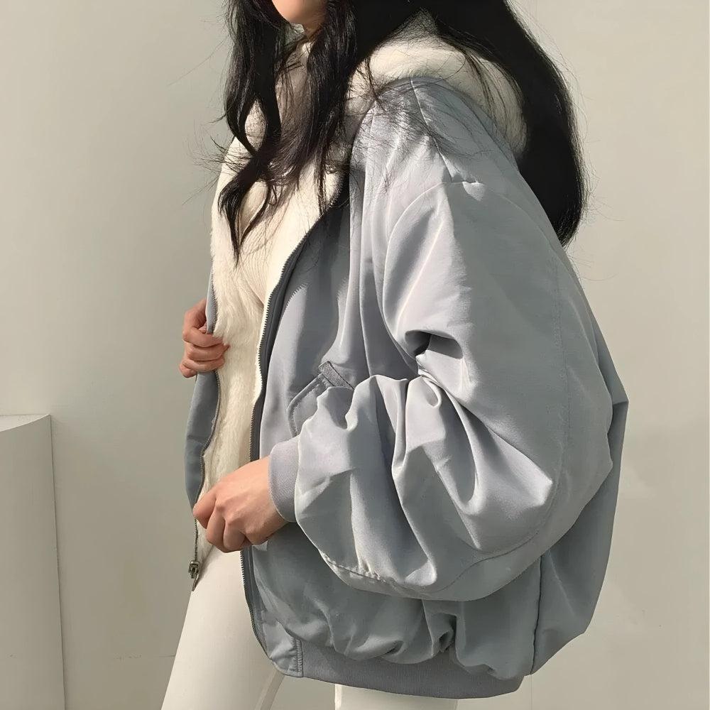 Women’s Reversible Hooded Teddy Jacket