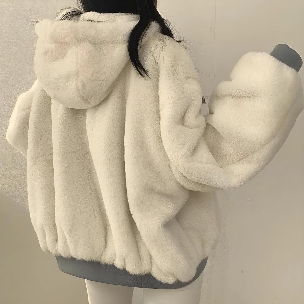 Women’s Reversible Hooded Teddy Jacket