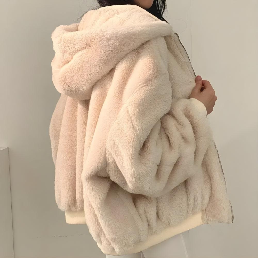 Women’s Reversible Hooded Teddy Jacket