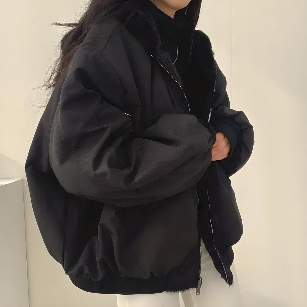 Women’s Reversible Hooded Teddy Jacket