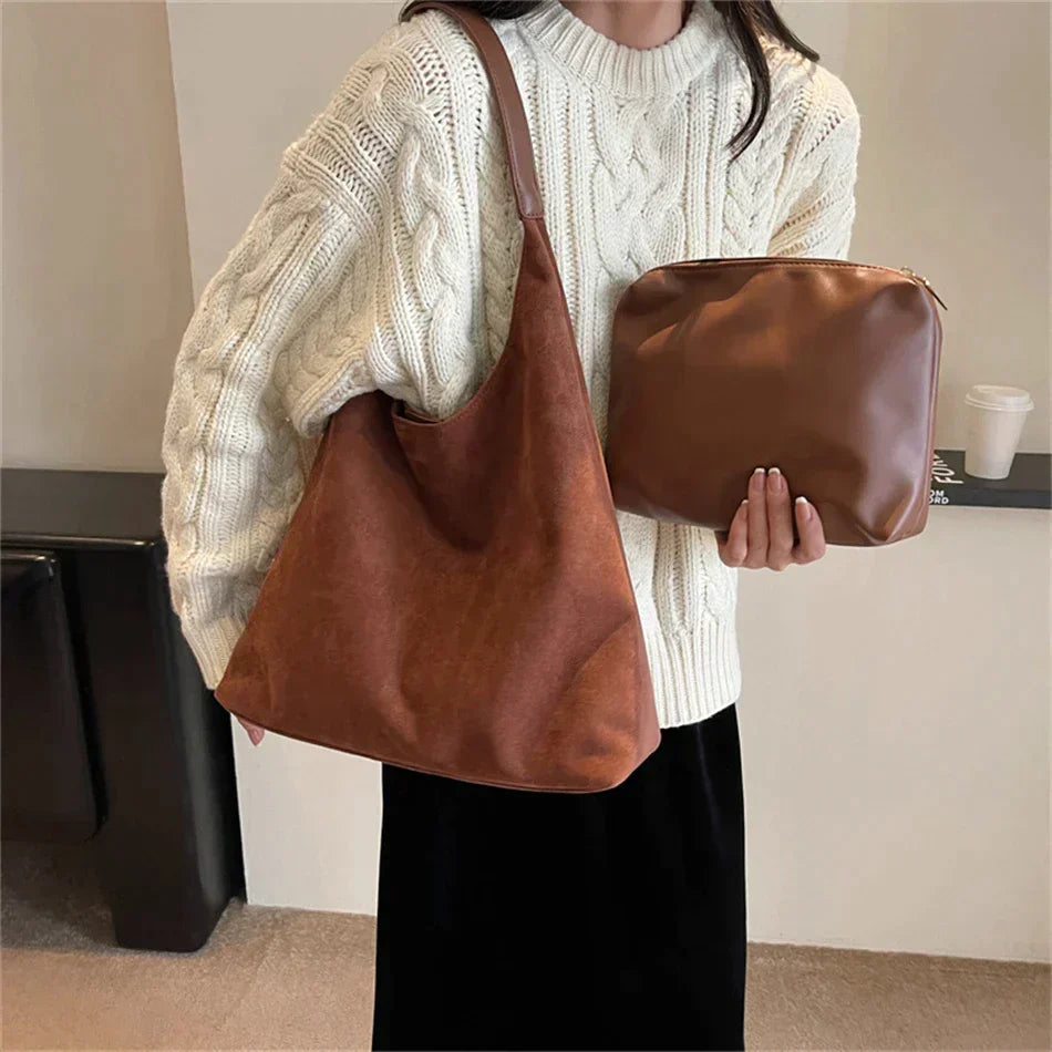 Women's Suede Shoulder Bag