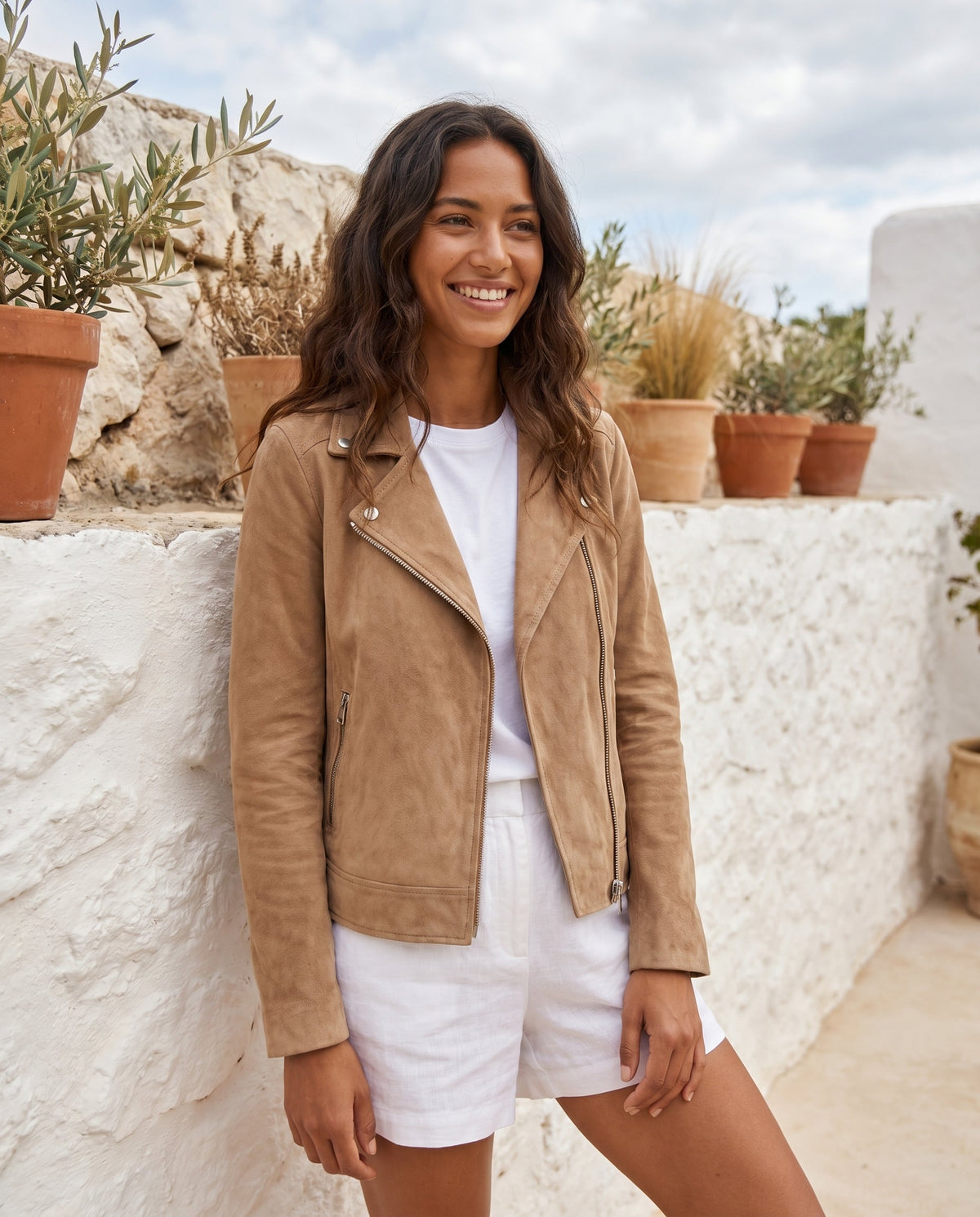Women’s Tailored Suede-Effect Jacket